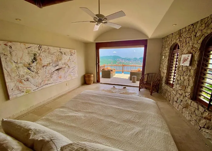 Pet friendly Casa Rumi - Stunning Views Of Zihua Bay In Exclusive Cerro Del Vigia Zihuatanejo
